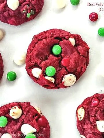 Red Velvet Santa {Cake Mix} Cookies