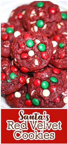 Santa's Red Velvet Cookies