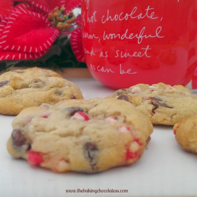 White Chocolate Peppermint &amp; Milk Chocolate Chip Cookies