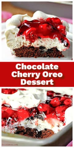 Chocolate Cherry Oreo Dessert