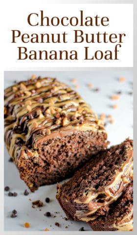 Chocolate Peanut Butter Banana Loaf