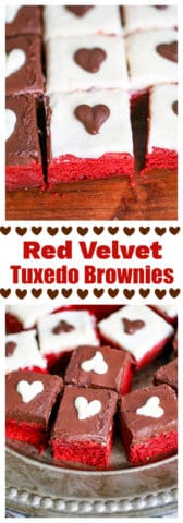 Red Velvet Tuxedo Brownies