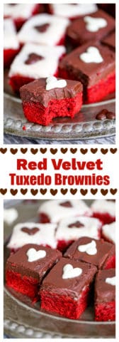 Red Velvet Tuxedo Brownies