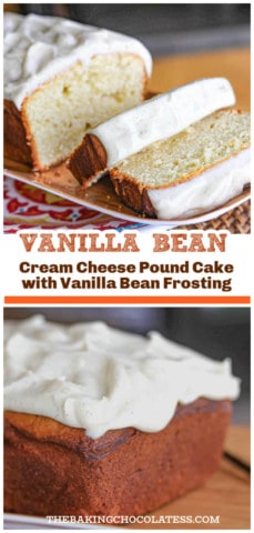 Cream Cheese Pound Cake with Vanilla Bean Frosting
