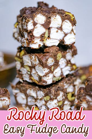 Easy 5 Minute rocky road FUDGE CANDY