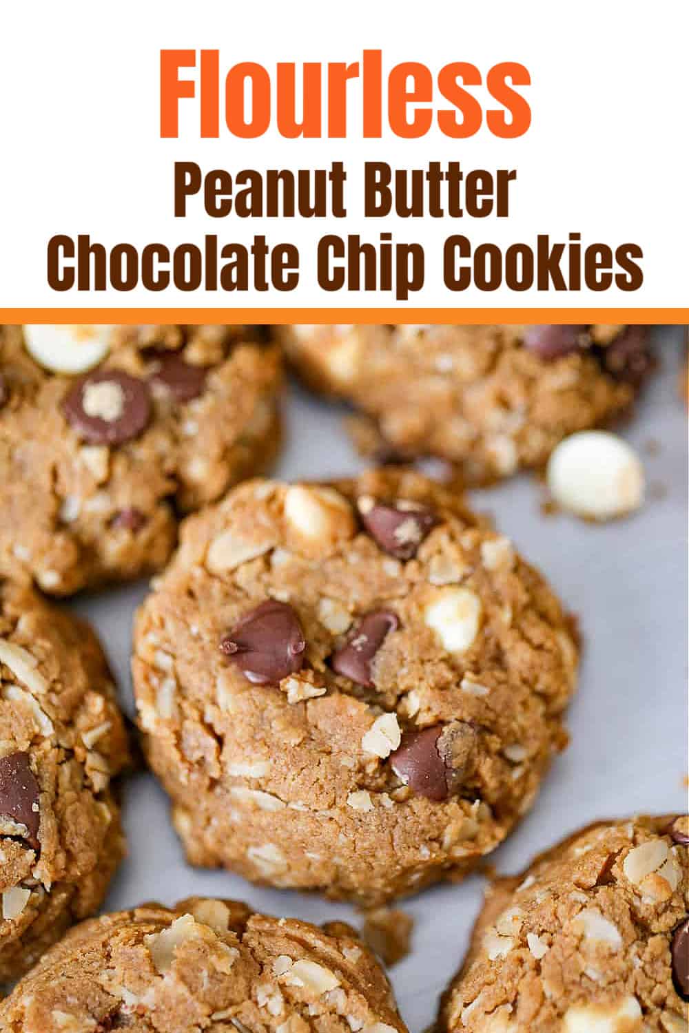 healthy Flourless Peanut Butter Chocolate Chip Cookies recipe