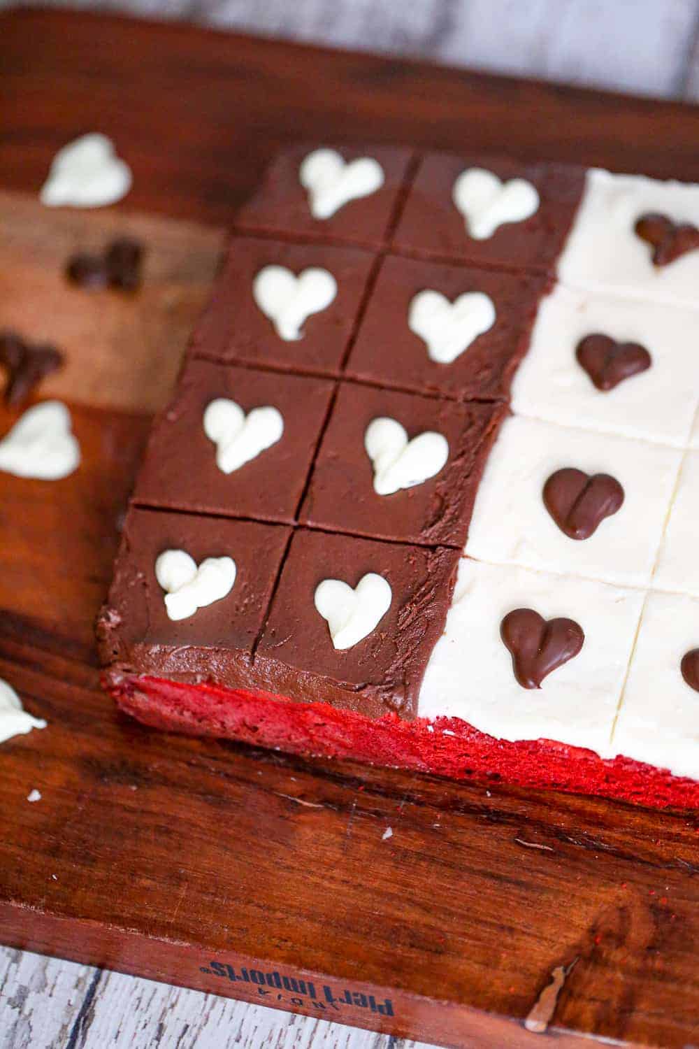 Red Velvet Tuxedo Brownies
