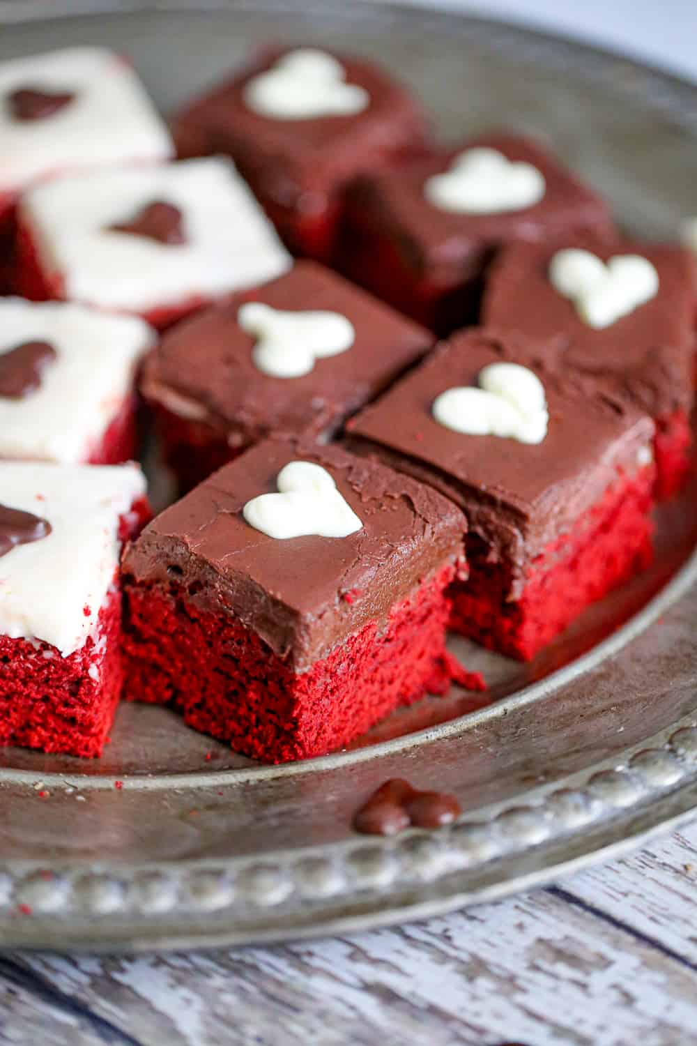 Red Velvet Tuxedo Brownies