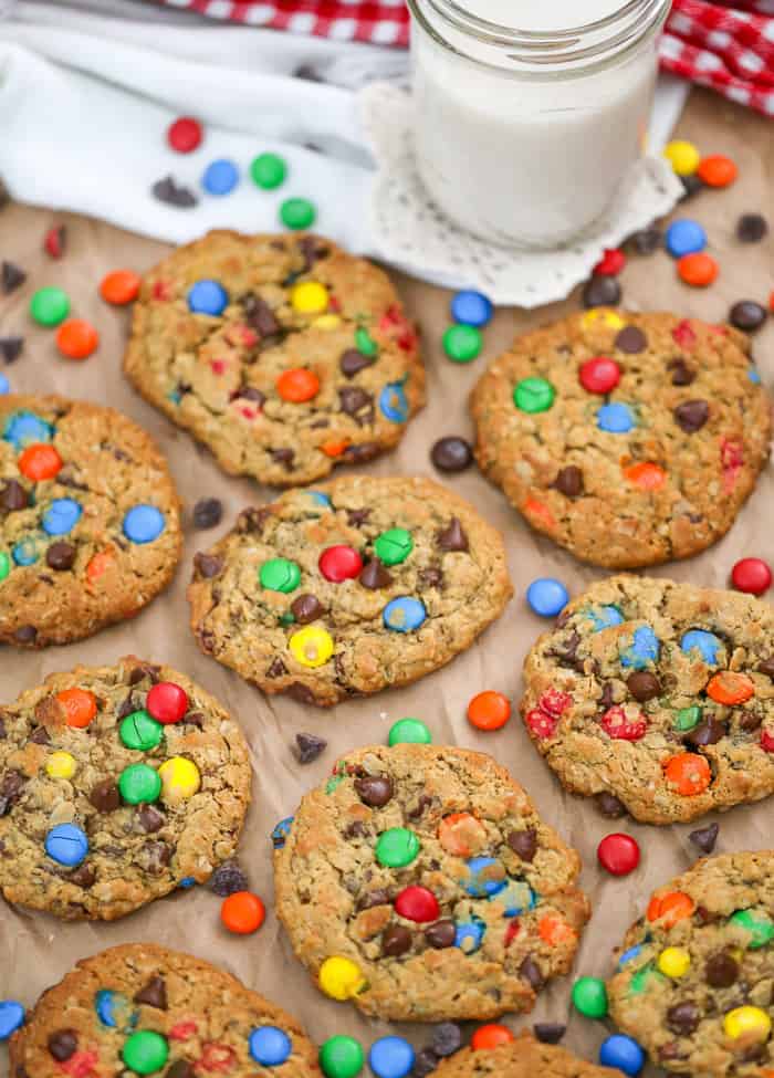 flourless Monster Cookies peanut butter recipe healthy gluten free option