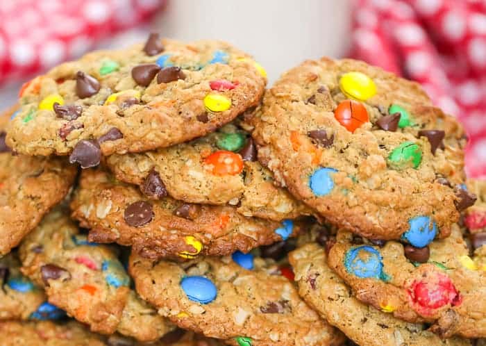 Flourless Monster Cookies peanut butter recipe healthy gluten free option