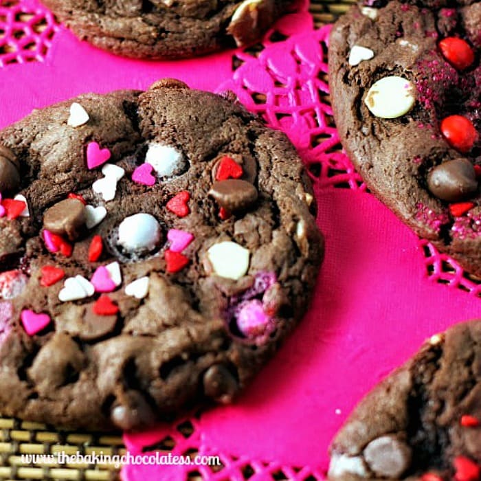 Sixlets & Chocolate Chip Fudge Cake Mix Cookies candy recipe 
