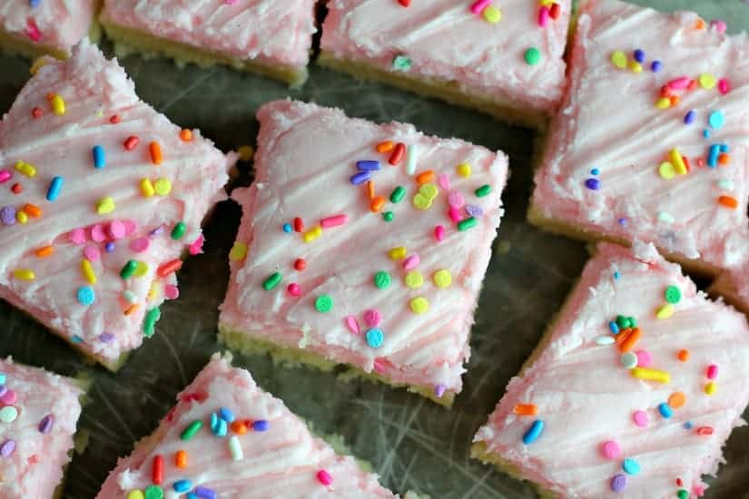 Frosted Soft Sugar Cookie Bars