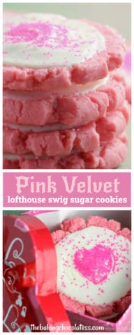 Pink Velvet Lofthouse Swig Cookies