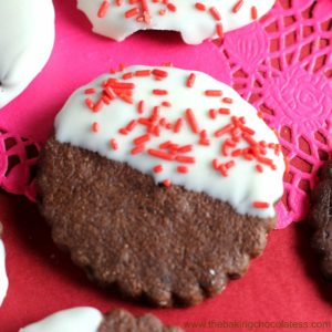 White Chocolate Covered Soft Chocolate {Cut-Out} Cookies