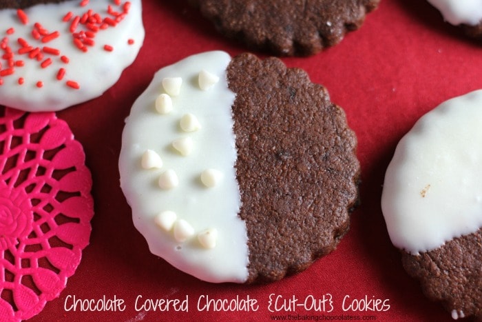 Chocolate Covered Chocolate {Cut-Out} Cookies