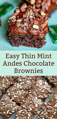 Easy Thin Mint & Andes Chocolate Brownies