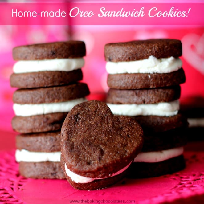 Home-made Heart Oreo Sandwich Cookies! {Cuteness Overload}