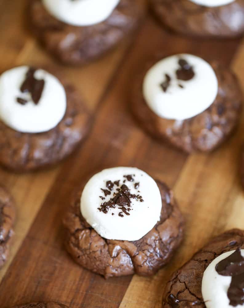 Hot Chocolate Cookies with marshmallow