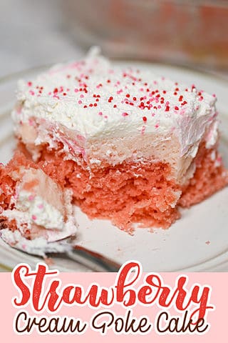 Strawberry Creme Poke Cake