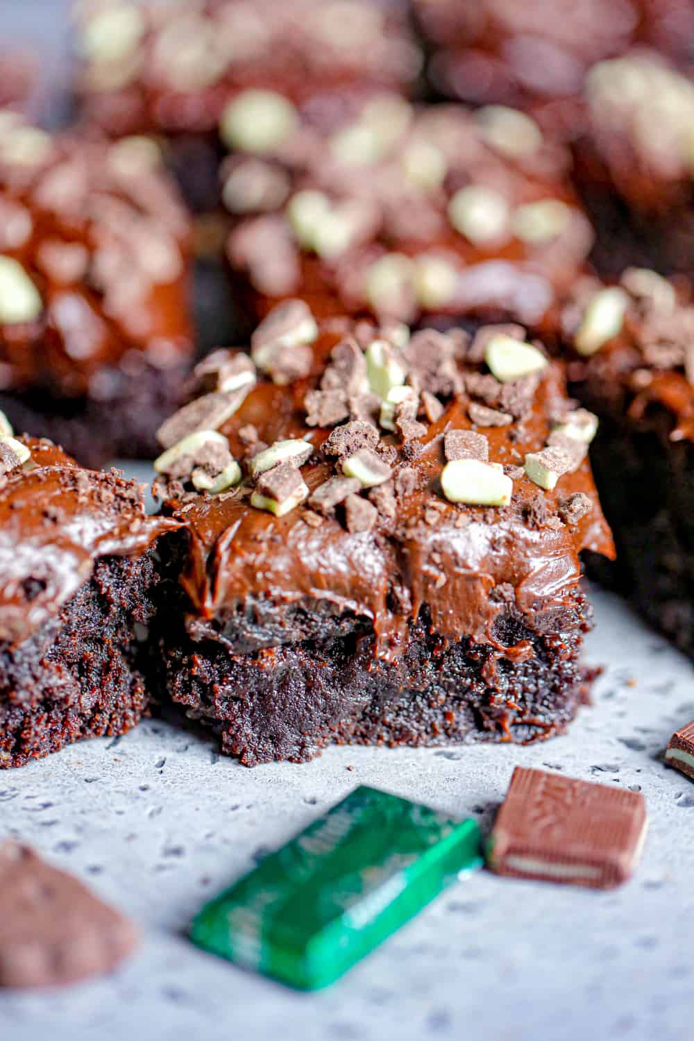 Easy Thin Mint & Andes Chocolate Brownies