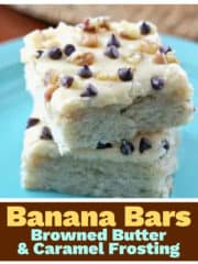'Winning' Banana Bars {Browned Butter & Caramel Frosting}