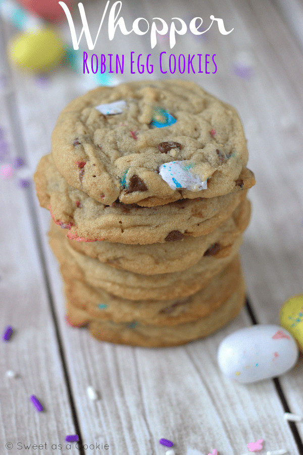 Whopper Robin Egg Cookies by Sweet As A Cookie/Lolly Jane whoppers desserts