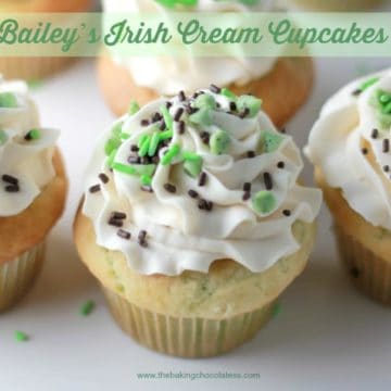 "Lucky" Bailey's Irish Cream Cupcakes!