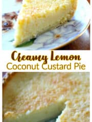 Creamy Lemon Coconut Custard Pie
