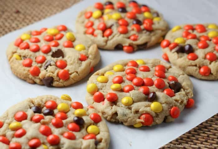 soft-batch peanut butter cookie recipe reese's pieces