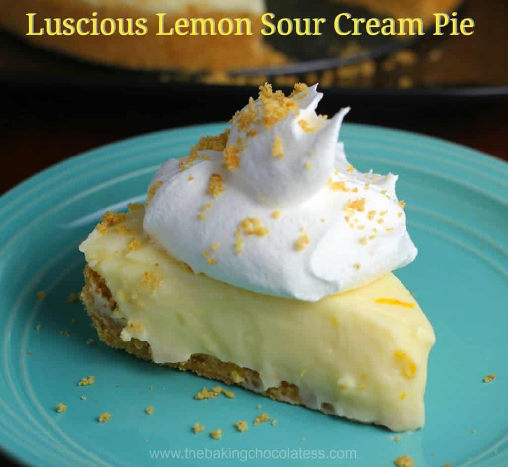 Luscious Lemon Sour Cream Pie! @ The Baking ChocolaTess e