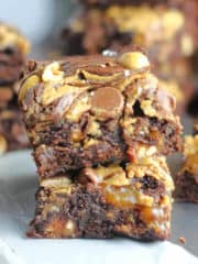 Ultimate Fudgy Snickers Brownies