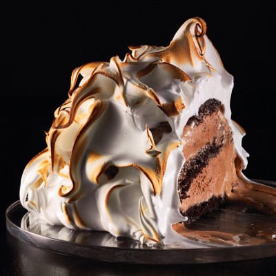 Baked Alaska with Chocolate Cake and Chocolate Ice Cream @ Martha  Stewart/Delish!