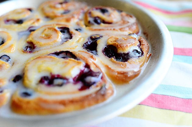 Blueberry Lemon Sweet Rolls via The Pioneer Woman