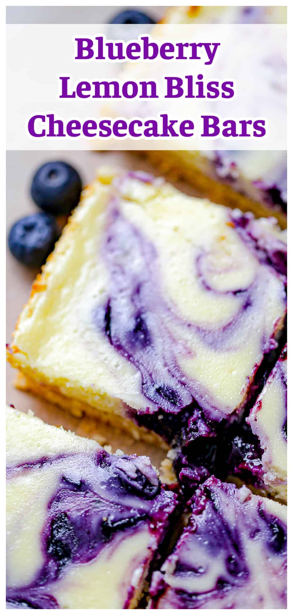 Blueberry Lemon Bliss Cheesecake Bars The Baking ChocolaTess