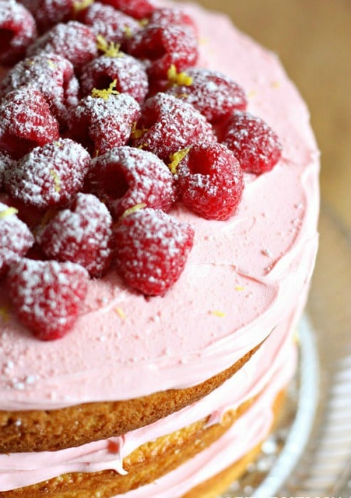 Lemon Raspberry Bikini Cake @ Nest of Posies