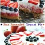 Star Spangled Yogurt Pie {Ice Box or Freezer Style}
