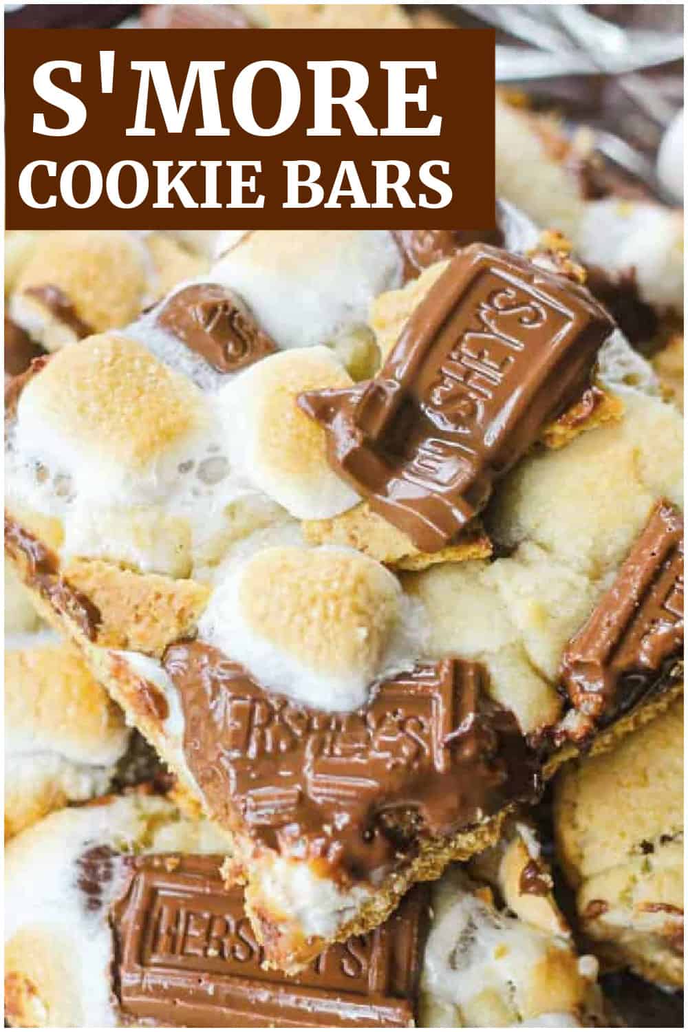 If you love melty marshmallow, chocolate & graham crackers in bar form, this easy recipe for fun S'more Cookie Bars is the best family fave!
