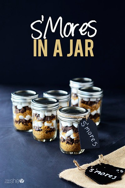 S'mores in a Jar @ How Does She?