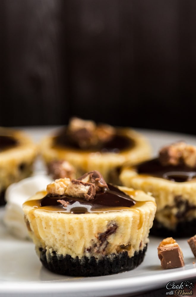 Mini Snickers Cheesecakes @ Cook With Manali