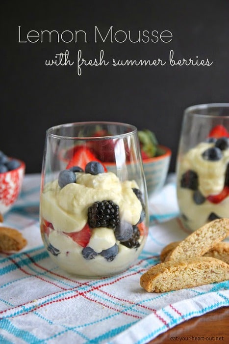 Lemon Mousse with Fresh Summer Berries @ Stephie Cooks