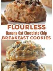 Flourless Banana Oat Chocolate Chip Breakfast Cookies {GF}