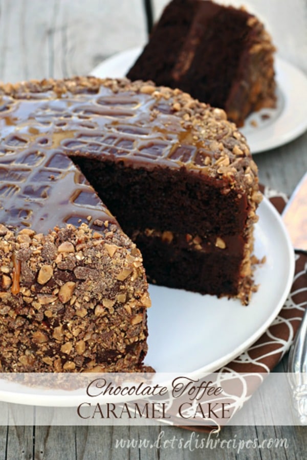Chocolate Caramel Toffee Cake