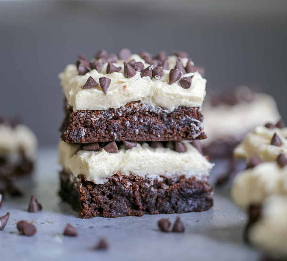 Chocolate Chip Cookie Dough Buttercream Brownies