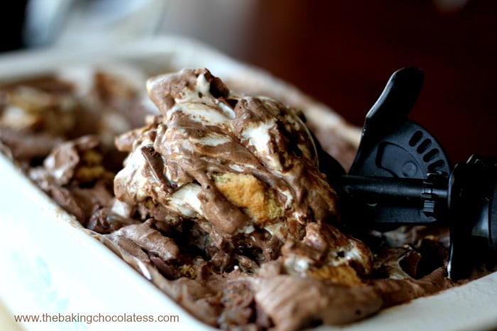 Supreme Chocolate Rolo S'mores Ice Cream