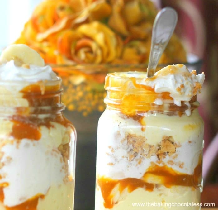 Layered Caramel & Banana Cream Pie Parfaits The Baking ChocolaTess