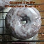 glazed fluffy chocolate donuts