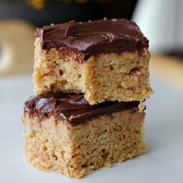 ‘Awesome’ Peanut Butter Buckeye Rice Krispies halloween treats desserts recipes