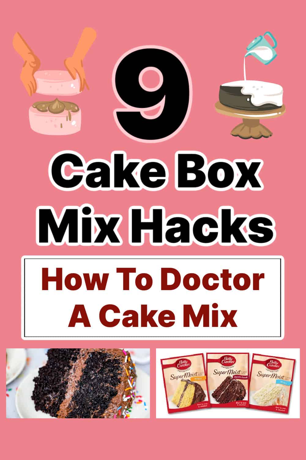 Cake Box Mix Hacks baking Conversion Charts & Kitchen Tips
