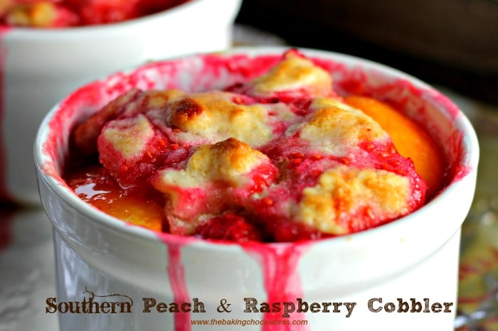 Southern Peach & Raspberry Cobbler