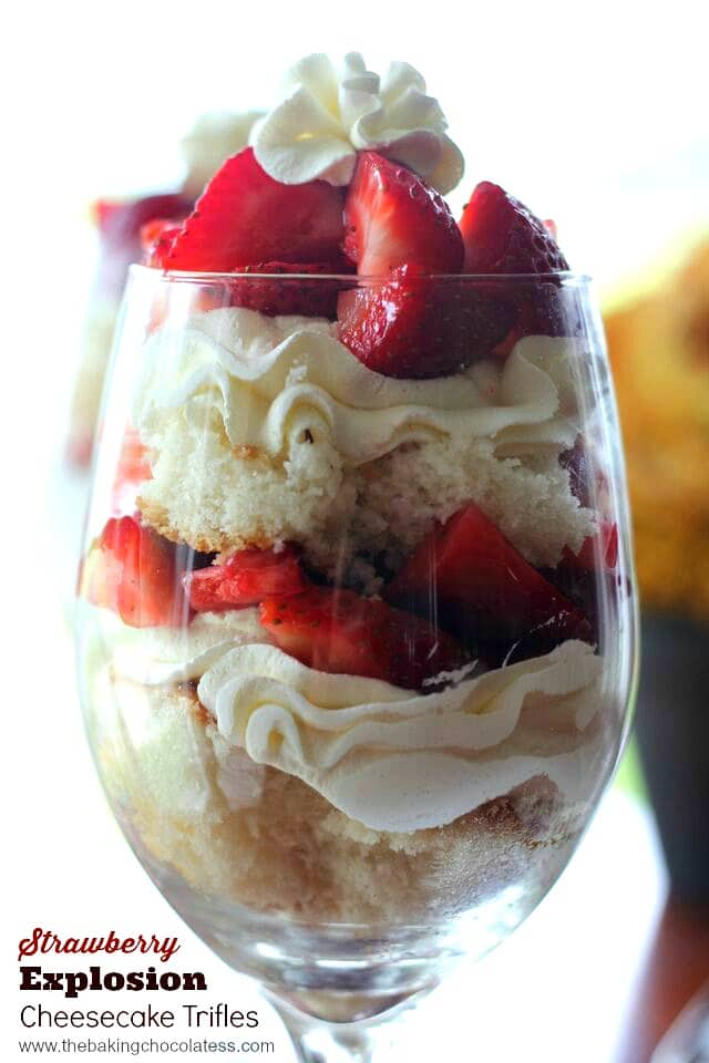 trifle with strawberries